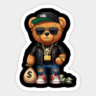 Hip-Hop Teddy Bear - Get Money Sticker